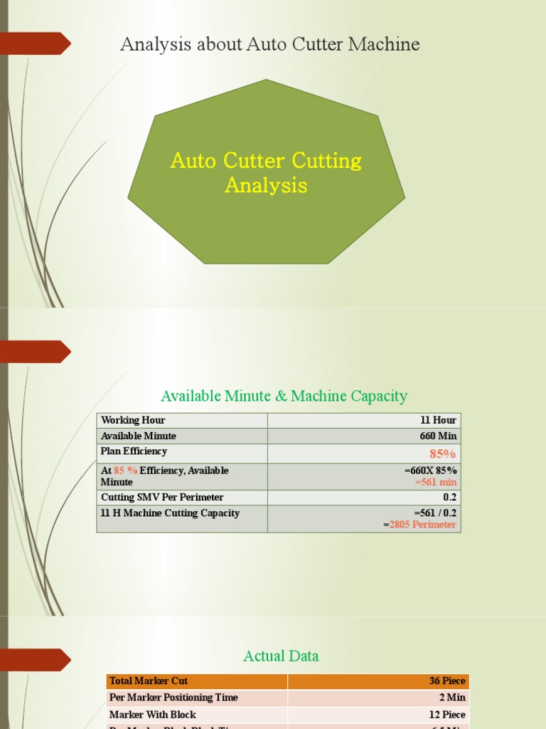 Auto Cutter Machine Efficiency Analysis | PDF | Computing | Computing ...