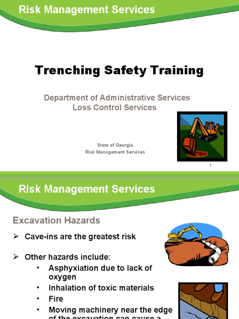 Excavation Safety and Risk Management Guide | PDF | Hazards | Risk ...