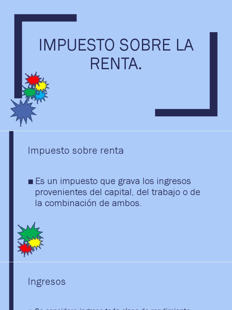 Impuesto Sobre La Renta | PDF | Impuesto sobre la renta | Impuestos