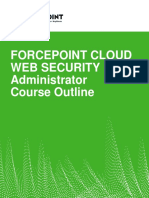 Forcepoint Cloud Web Security Administrator Course Outline