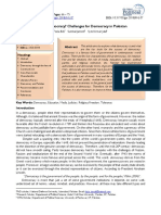 What Is Democracy? Challenges For Democracy in Pakistan: Headings