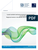 Local Content and Procurement Requirements in Oil and Gas Contracts Regional Trends in The Middle East and North Africa MEP 18