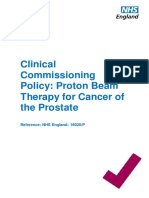 Proton Beam Therapy For Cancer of The Prostate
