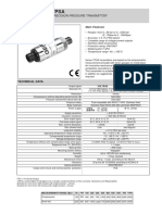 Precision Pressure Transmitter: Technical Data