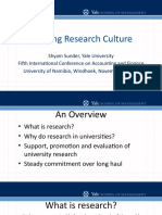 Building Research Culture