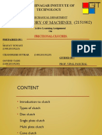 MECHANICAL DEPARTMENT THEORY OF MACHINES FRICTIONAL CLUCHES