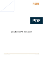 Java Session 01 Document