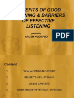 Benefits of Good Listening &amp Barriers of Effective