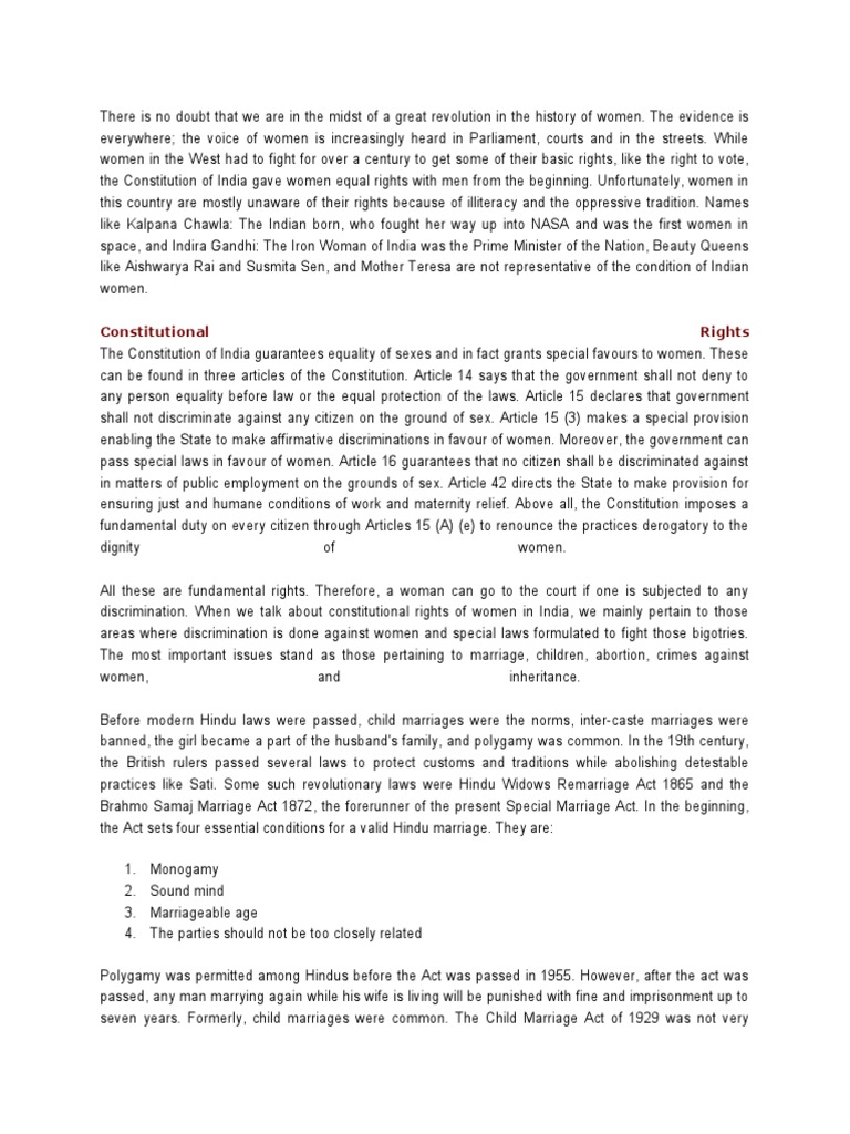 Constitutional Rights | PDF | Marriage | Wife