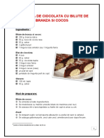 Prajitura de Ciocolata Cu Bilute de Branza Si Cocos