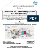 "Basics of Air Conditioning System and Energy Saving": Comsats University Islamabad, Wah Campus