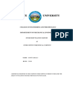 University Level Internship Paper For Mechanical Enginnering