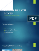 ZINXER BREATH MINTS MARKETING PLAN FOR COLLEGE STUDENTS