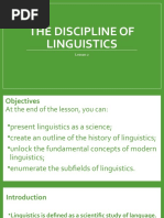 The Discipline of Linguistics