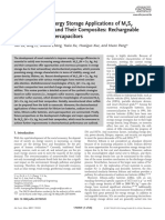 Syntheses and Energy Storage Applications of MxSy