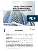 Survei APJATEL - Dampak Covid-19 Terhadap Perusahaan Jaringan Telekomunikasi PDF