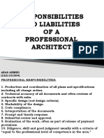 Responsibilities and Liabilities of A Professional Architect