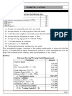 WORKING CAPITAL Requirement Numerical