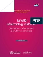 1st WHO Infodemiology Conference: How Infodemics Affect The World & How They Can Be Managed