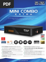 Full HD Digital H.265/HEVC Satellite & T2 Terrestrial / Cable Combo Receiver With Conax Embedded Card Reader & Media Player