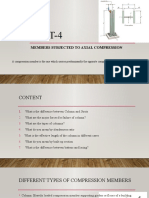 UNIT-4: Members Subjected To Axial Compression