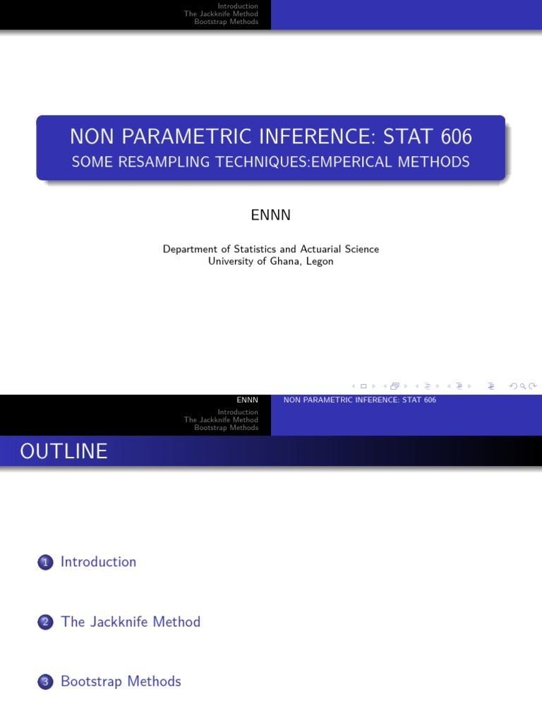 Jackknife and Bootstrap Methods in Statistics | PDF | Resampling ...