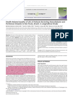 Health-Related Quality of Life of Patients Recieving Hemodialysis and Peritoneal Dialysis in São Paulo, Brazil- A Longitudinal Study