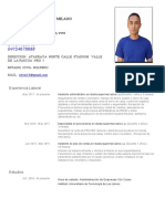 CV Wilmer Jose Cabrera Milano