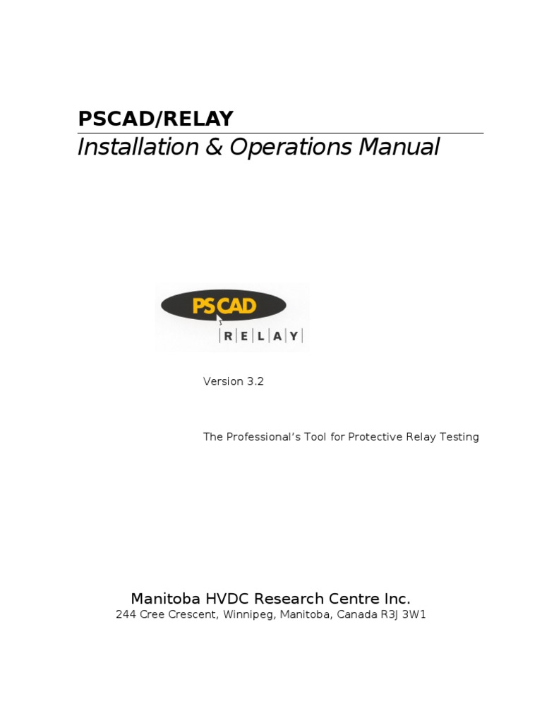 RelayManual - PSCAD | PDF | Business