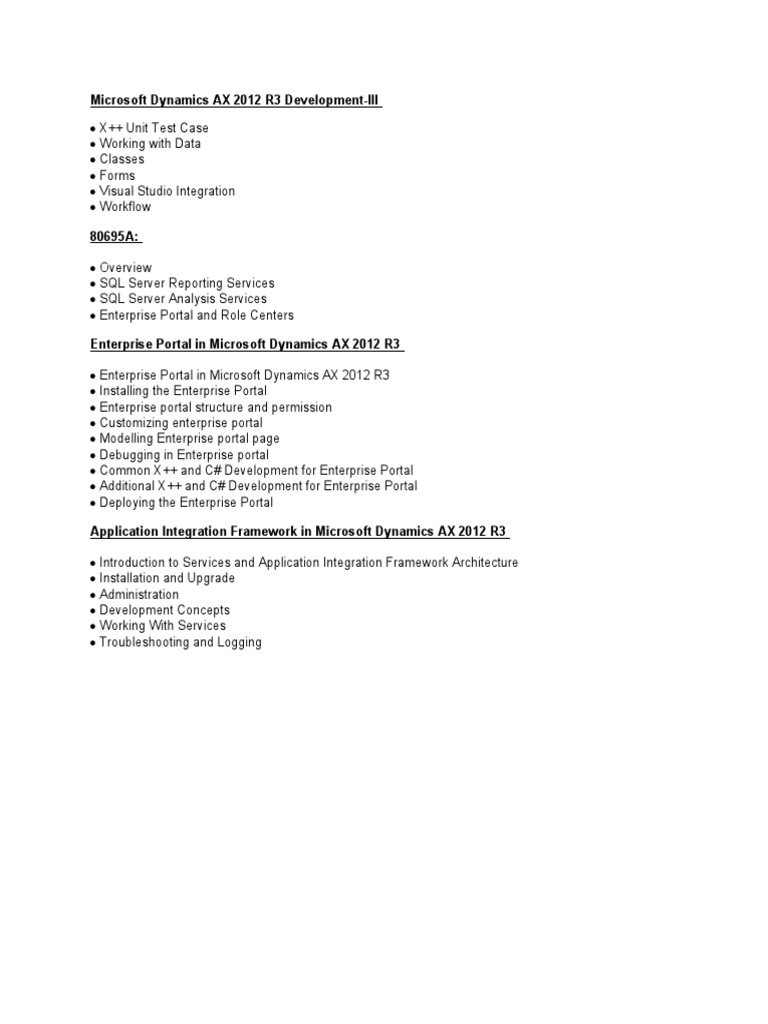 Dynamics AX 2012 R3 Development Guide | PDF | Computers
