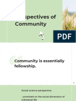 Perspectives of Community