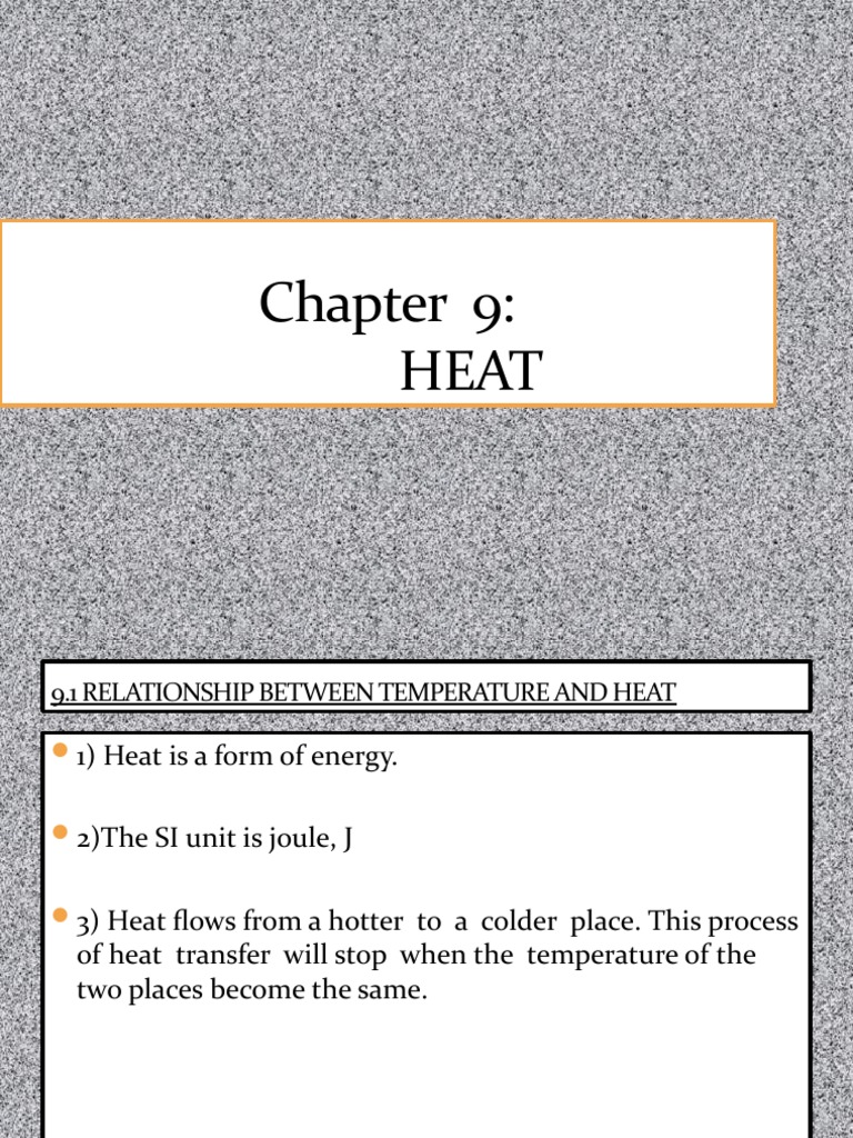 Form 2 Chapter 9 Heat | PDF | Heat Transfer | Convection