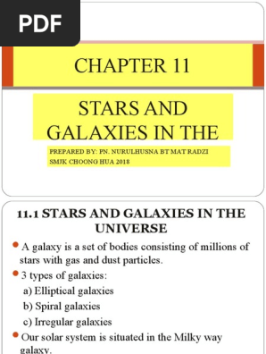 FORM 2 CHAPTER 11 STAR AND GALAXIES