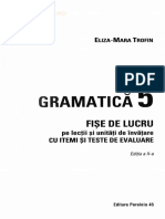 Gramatica - Clasa 5 - Fise de Lucru Ed.2018-2019 Cu Iteme Si Teste de Evaluare - Eliza-Mara Trofin PDF