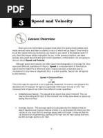 Speed and Velocity: Lesson