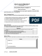 Carlos P. Garcia High School: Learning Activity Sheets in English 10