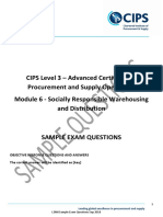 CIPS L3 Advanced Certificate Socially Responsible Warehousing Distribution Exam Questions