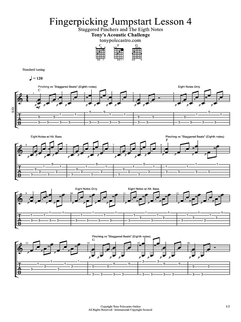 Fingerpicking Jumpstart Lesson 4 PDF PDF