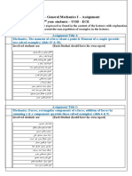 Report For Final Assessment of General Mechanics I