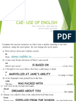 CAE Use of English Practice - Verbs, Prepositions & Word Formation