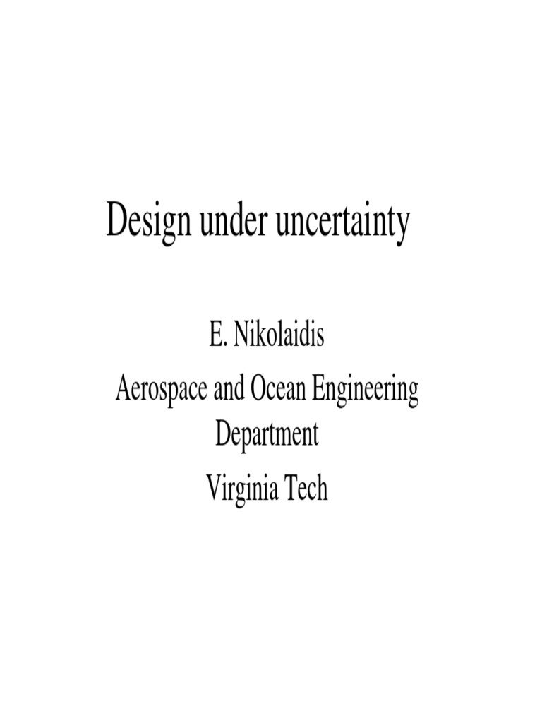 Design Under Uncertainty | PDF | Estimation Theory | Uncertainty