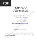 Sap Fico User Manual: Published by Team of SAP Consultants at Saptopjobs