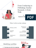 From Conducting To Publishing Teacher Research
