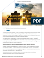 IT Checklist For Successful Mergers and Acquisitions PDF