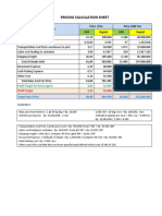 Pricing Calculation - Cashew Shell PDF