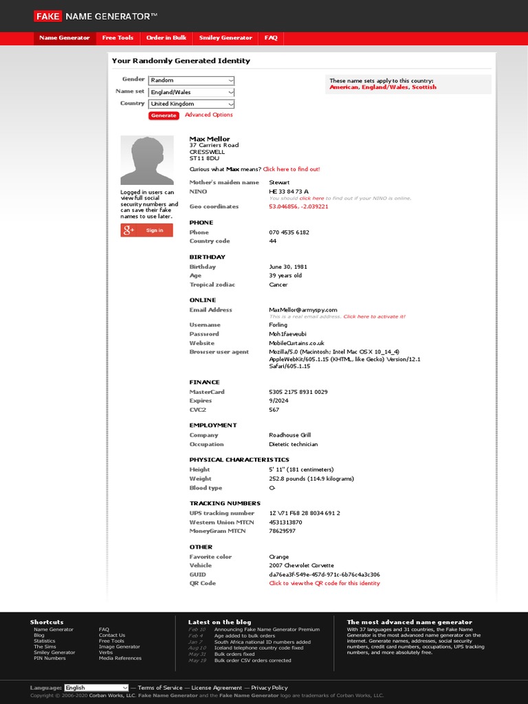 Generate A Random Name | PDF