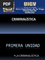 CRIMINALÍSTICA 1° UNIDAD Leccion I