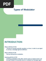 Types of Modulator