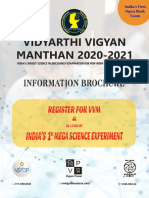 Vidyarthi Vigyan MANTHAN 2020-2021: Information Brochure