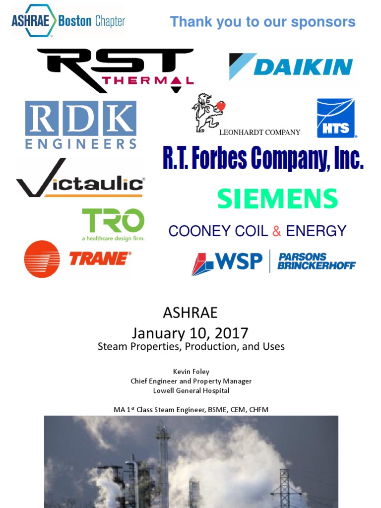 20170110 ASHRAE Presentation Rev1 PDF Steam Boiler